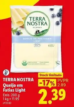 Lidl Terra nostra - queijo em fatias light promoção