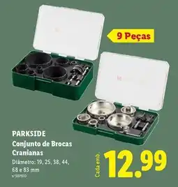 Lidl Parkside - conjunto de brocas cranianas promoção