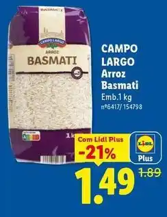 Lidl com - arroz basmati promoção