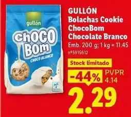 Lidl Guillón - chocobom chocolate branco promoção