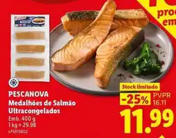 Lidl Pescanova - medalhées de salmão ultracongelados promoção