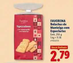 Lidl Favorina - bolachas de manteiga com especiarias promoção