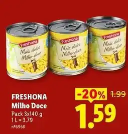 Lidl Milho doce promoção
