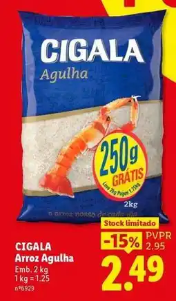 Lidl Cigala - arroz agulha promoção
