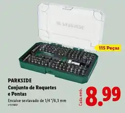 Lidl Parkside - conjunto de roquetes e pontas promoção