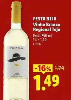 Lidl Vinho branco regional tejo promoção