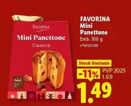 Lidl Favorina - mini panettone promoção