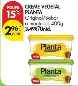 Pingo Doce Planta - creme vegetal promoção