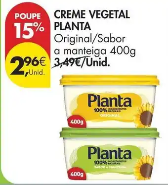 Pingo Doce Planta - creme vegetal promoção