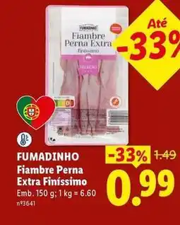 Lidl Fumadinho - fiambre perna extra finissimo promoção