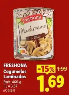 Lidl Cogumelos laminados promoção