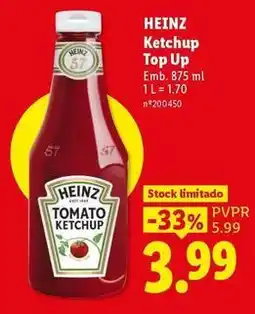 Lidl Heinz - ketchup top up promoção
