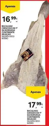 Continente Bom dia Continente - bacalhau cereado de 1 promoção