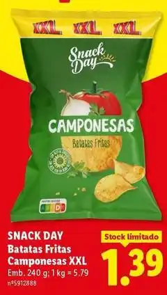 Lidl Xxl - snack day batatas fritas promoção
