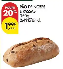 Pingo Doce Pão de nozes e passas promoção