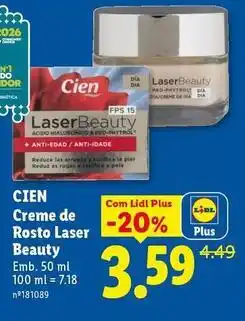 Lidl Cien - creme de rosto laser beauty promoção