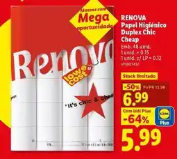 Lidl Renova - papel higiénico duplex chic cheap promoção