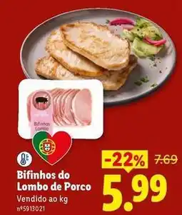 Lidl Bifinhos do lombo de porco promoção