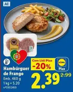 Lidl com - hamburguer de frango promoção