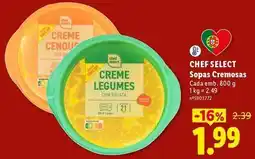 Lidl Chef select - sopas cremosas promoção