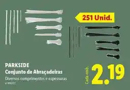 Lidl Parkside - conjunto de abracadeiras promoção