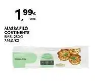 Continente Bom dia Continente - massa filo promoção