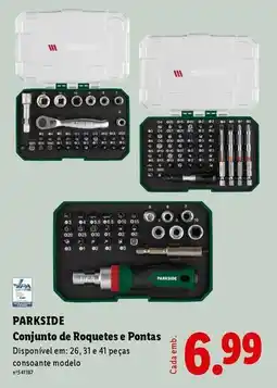 Lidl Parkside - conjunto de roquetes e pontas promoção