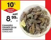 Continente Bom dia Camarão grande 20/30 vannamei promoção