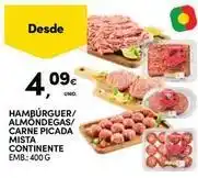 Continente Bom dia Picada - hambúrguer/almondegas/carne mista continente promoção