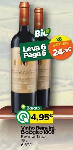 Supermercados Preços Baixos Bic Vinho Beira Int. Biológico 1808 promoção