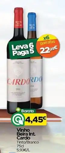 Supermercados Preços Baixos Vinho Beira Int. Cardo Tinto/Branco promoção