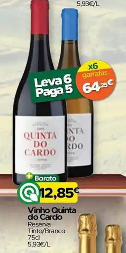 Supermercados Preços Baixos Vinho Quinta do Cardo Reserva promoção