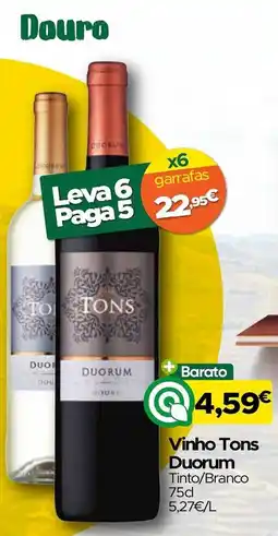 Supermercados Preços Baixos Vinho Tons Duorum promoção
