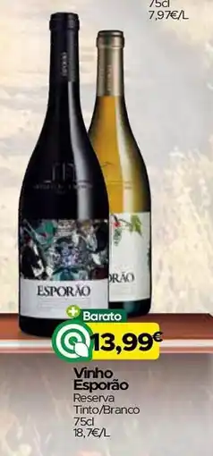 Supermercados Preços Baixos Vinho Esporão Reserva promoção