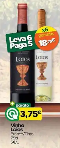 Supermercados Preços Baixos Vinho Loios Branco/Tinto promoção