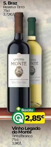 Supermercados Preços Baixos Vinho Legado do Monte Tinto/Branco promoção