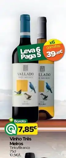 Supermercados Preços Baixos Vinho Três Melros promoção