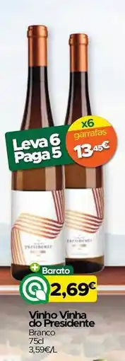 Supermercados Preços Baixos Vinho Vinha do Presidente Branco promoção