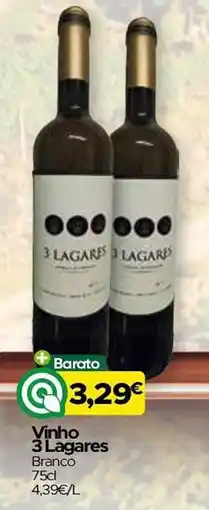 Supermercados Preços Baixos Vinho 3 Lagares Branco promoção