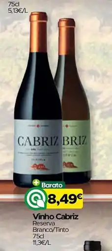 Supermercados Preços Baixos Vinho Cabriz Reserva promoção