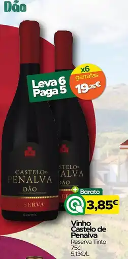 Supermercados Preços Baixos Vinho Castelo de Penalva Reserva Tinto promoção