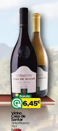 Supermercados Preços Baixos Vinho Casa de Santar Tinto/Branco promoção