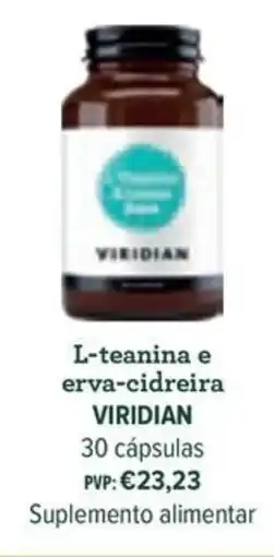 Celeiro L-teanina e erva-cidreira VIRIDIAN promoção