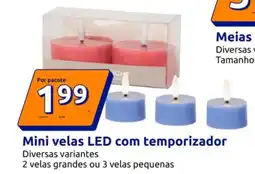 Action Mini velas LED com temporizador promoção