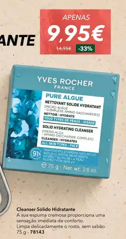 Yves Rocher Cleanser Sólido Hidratante promoção