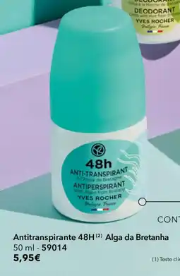 Yves Rocher Antitranspirante 48H Alga da Bretanha promoção