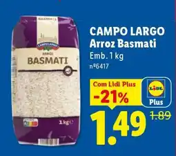 Lidl CAMPO LARGO Arroz Basmati promoção