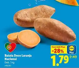 Lidl Batata Doce Laranja Nacional promoção