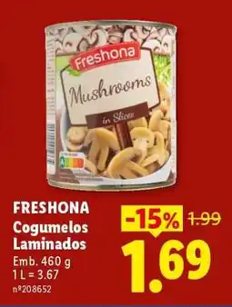 Lidl Freshona Cogumelos Laminados promoção