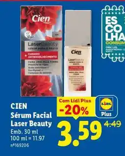 Lidl Cien Sérum Facial Laser Beauty promoção